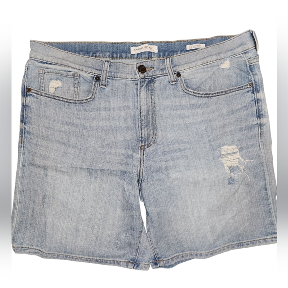 Banana Republic Pants - Banana Republic Size 32 (14) Boyfriend Light Blue Jean Shorts